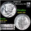 Image 1 : 1944-d Mercury Dime 10c Graded ms67 fsb By SEGS