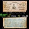 Image 1 : 1864 $50 Confederate Note, T66 Grades f+
