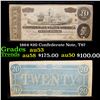 Image 1 : 1864 $20 Confederate Note, T67 Grades Select AU