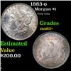 Image 1 : 1883-o Morgan Dollar $1 Grades Select+ Unc