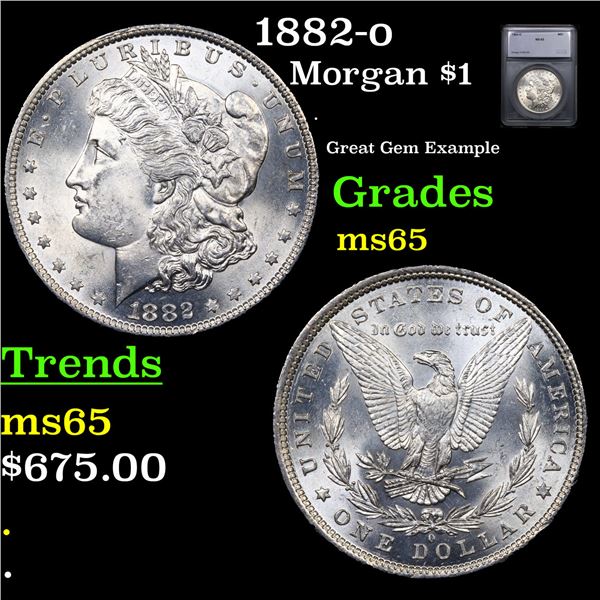 ***Auction Highlight*** 1882-o Morgan Dollar $1 Graded ms65 BY SEGS (fc)