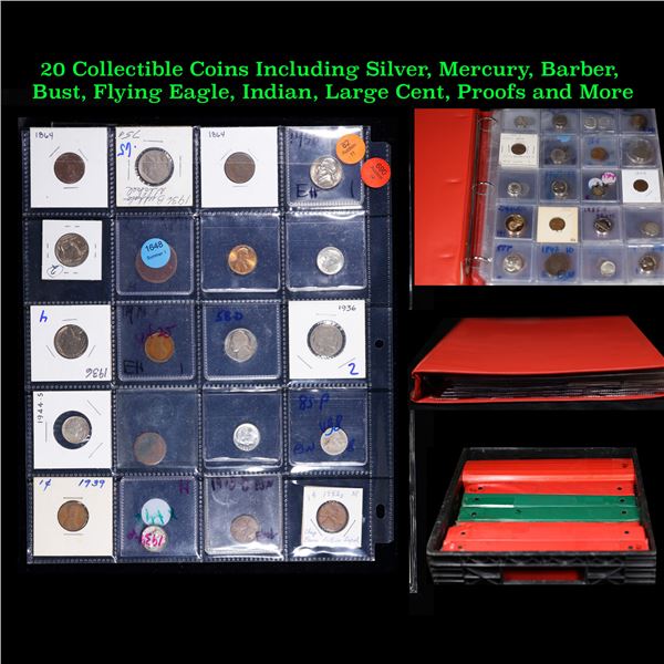 Huge Liifetime Collection - Too Many Coins To Auction Individually - This Lot is For One Page of 20 