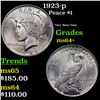 Image 1 : 1923-p Peace Dollar $1 Grades Choice+ Unc