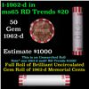 Image 1 : Shotgun Lincoln 1c roll, 1962-d 50 pcs Bank Wrapper.