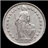 Image 2 : 1963B Switzerland 1 Franc Silver KM# 24 Grades Select Unc