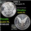 Image 1 : 1881-s Morgan Dollar $1 Grades GEM Unc PL