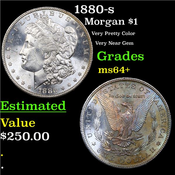 1880-s Morgan Dollar $1 Grades Choice+ Unc