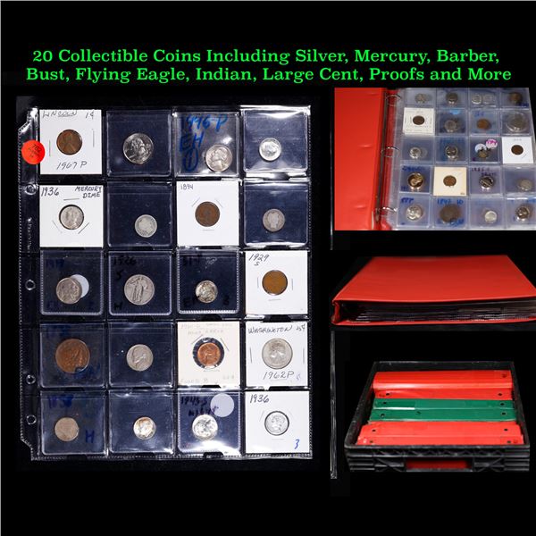 Huge Liifetime Collection - Too Many Coins To Auction Individually - This Lot is For One Page of 20 