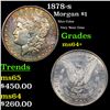 Image 1 : 1878-s Morgan Dollar $1 Grades Choice+ Unc