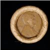 Image 2 : Mixed small cents 1c orig shotgun roll, 1919-s Wheat Cent, 1863 Indian Cent other end, Brinks Wrappe