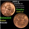 Image 1 : 1953-p Lincoln Cent 1c Grades GEM Unc RD