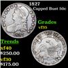 Image 1 : 1827 Capped Bust Half Dollar 50c Grades vf++