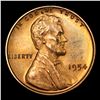 Image 2 : Proof 1954 Lincoln Cent 1c Grades Gem+ Proof Red