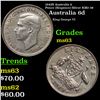 Image 1 : 1943S Australia 6 Pence (Sixpence) Silver KM# 38 Grades Select Unc