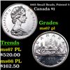 Image 1 : 1965 Small Beads, Pointed 5 Canada Dollar $1 Grades GEM++ PL