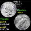 Image 1 : 1923-s Peace Dollar $1 Grades Select+ Unc
