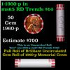 Image 1 : Shotgun Lincoln 1c roll, 1960-p 50 pcs Bank Wrapper.