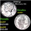 Image 1 : 1944-p Mercury Dime 10c Grades GEM++ Unc