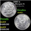 Image 1 : 1887-s Morgan Dollar $1 Grades Select Unc