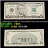 Image 1 : **Star Note** 1999 $5 Green Seal Federal Reserve Note Grades vf+