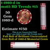 Image 1 : Shotgun Lincoln 1c roll, 1980-d 50 pcs Bank Wrapper.