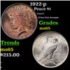 Image 1 : 1922-p Peace Dollar $1 Grades GEM Unc