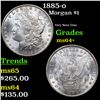 Image 1 : 1885-o Morgan Dollar $1 Grades Choice+ Unc