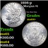 Image 1 : 1898-p Morgan Dollar $1 Grades Choice+ Unc