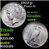 Image 1 : 1922-p Peace Dollar $1 Grades Choice+ Unc