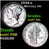 Image 1 : 1944-s Mercury Dime 10c Graded ms67 fsb By SEGS