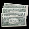 Image 3 : 5x Consecutive 1969D $1 Federal Reserve Notes (Philadelphia, PA), All CU Grades CU