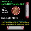 Image 1 : Shotgun Lincoln 1c roll, 1977-d 50 pcs Bank Wrapper.
