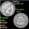 Image 1 : 1899-p Barber Dime 10c Grades xf