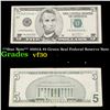 Image 1 : **Star Note** 2003A $5 Green Seal Federal Reserve Note Grades vf++
