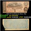 Image 1 : 1864 $5 Confederate Note, T69 Grades AU Details