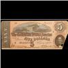 Image 2 : 1864 $5 Confederate Note, T69 Grades AU Details