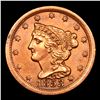 Image 2 : 1853 Braided Hair Half Cent C-1 1/2c Grades Select+ Unc By SEGS