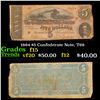 Image 1 : 1864 $5 Confederate Note, T69 Grades f+