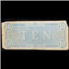 Image 3 : 1864 $10 Confederate Note, T68 Grades vf++
