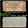 Image 1 : 1864 $10 Confederate Note, T68 Grades f, fine