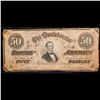 Image 2 : 1864 $50 Confederate Note, T66 Grades vf++