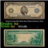 Image 1 : 1914 $5 Large Size Blue Seal Federal Reserve Note Grades f, fine