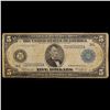 Image 2 : 1914 $5 Large Size Blue Seal Federal Reserve Note Grades f, fine