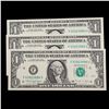 Image 2 : 3x Consecutive 1988A $1 Federal Reserve Notes (Atlanta GA), All CU Grades CU