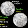Image 1 : 1900-p Morgan Dollar $1 Grades GEM+ Unc