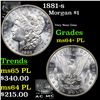 Image 1 : 1881-s Morgan Dollar $1 Grades Choice Unc+ PL