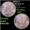 Image 1 : 1883-o Morgan Dollar $1 Grades GEM Unc