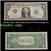 Image 1 : 1963B $1 'Barr Note' Federal Reserve Note (Chicago, IL) Grades vf+