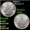 Image 1 : 1884-o Morgan Dollar $1 Grades GEM+ Unc