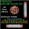 Image 1 : Shotgun Lincoln 1c roll, 1964-d 50 pcs Bank Wrapper.